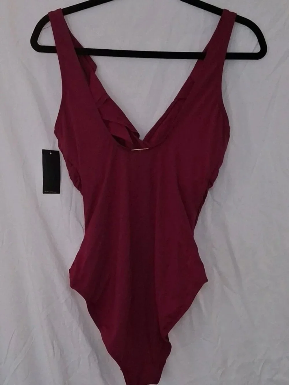 Lauren Ralph Lauren Underwire Built-In Bra Ruffle One Piece Bathing Suit